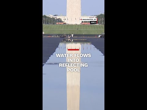 Water flows into Reflecting Pool thumbnail