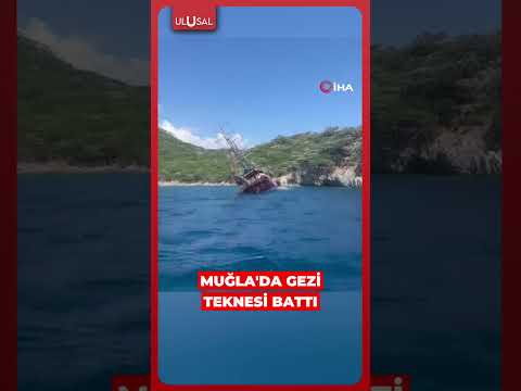 Muğla Marmaris'te gezi teknesi battı #shorts #muğla #tekne thumbnail