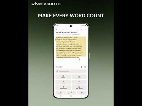 AI Creation on the vivo X300 FE. Buy now with exciting offers! thumbnail