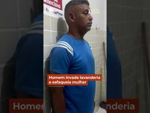 Homem invade lavanderia e esfaqueia mulher #Shorts #CidadeAlerta thumbnail