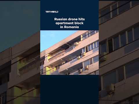 Russian drone crashes into apartment block in Romania thumbnail