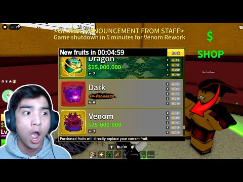 FINALLY.. Venom Fruit REWORK UPDATE 30 in Blox Fruits..! ☠️ thumbnail
