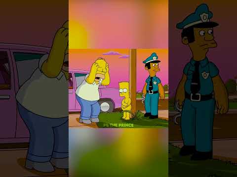 Bart Gets Arrested😔 // #simpsons #shorts thumbnail