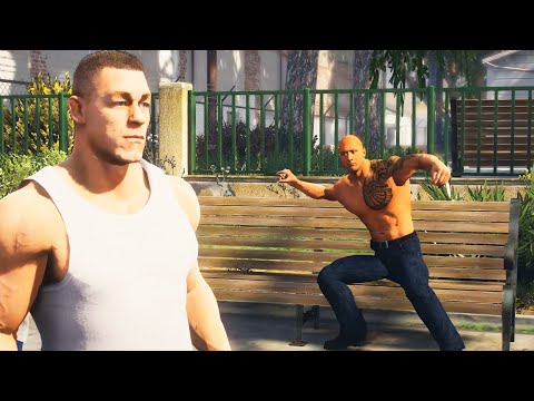 Dwayne ''The Rock'' Johnson Throws Rocks At John Cena in GTA 5 thumbnail