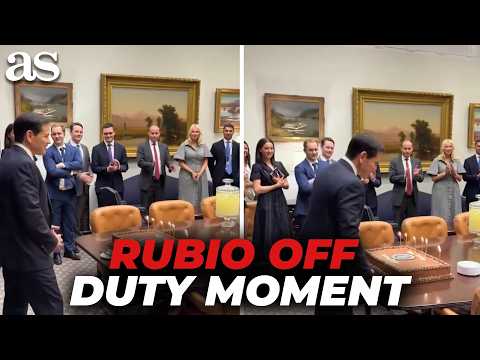 Marco Rubio BLOWS OUT the CANDLES and the "DEAR" PART of Happy Birthday MADE EVERYONE LAUGH thumbnail