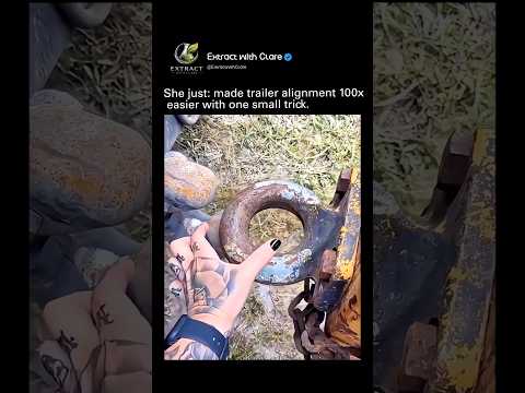 She Just Solved Trailer Hitch Alignment in Seconds 😳🔥 #LifeHack thumbnail