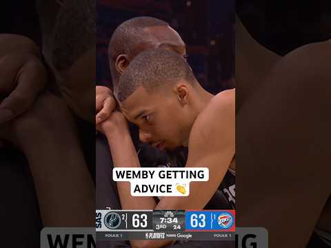 Biyombo giving Wemby some words of advice to finish out Game 7 thumbnail