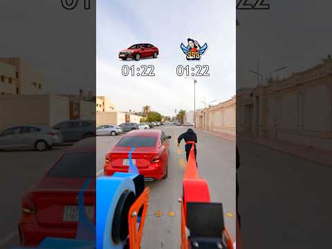 سباق انسان ضد سيارة!🏎️🔥 thumbnail