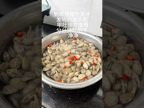 小米辣花甲吐沙方法。。 #花甲 #小妙招 #万万没想到 thumbnail