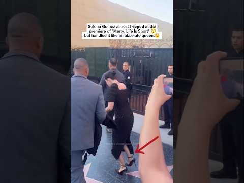 The Moment Selena Gomez Nearly Tripped at the Premiere 😬✨ #selenagomez #selena #fyp thumbnail
