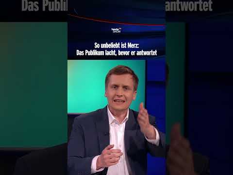 So unbeliebt ist Merz: Das Publikum lacht, bevor er antwortet | heute-show #shorts thumbnail