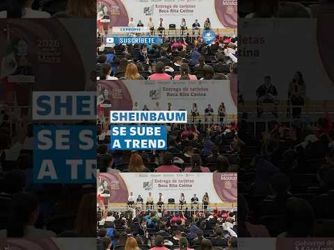 Sheinbaum se une a la chaviza; realiza la popular seña "Six Seven" #shorts thumbnail