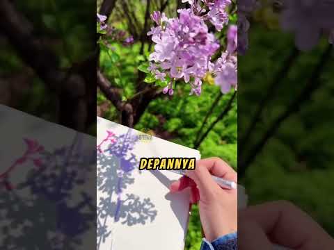 Cara LUKIS BUNGA Yang Paling SIMPLE‼️😮 #melukis #idekreatif #videoviral thumbnail