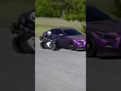 Yamaha R1 vs Infiniti Q50 #shorts #yamaha #yamahar1 #superbike #supercars #racing #car #cars thumbnail