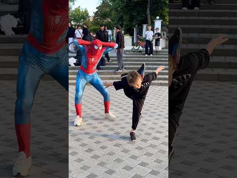 The boy unexpectedly surprised Spider-Man😳 #spiderman thumbnail