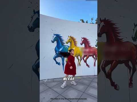 Melukis Kuda Warna-Warni di Rambut, Hasilnya Keren Banget! 🎨🐎 #shortsviral thumbnail