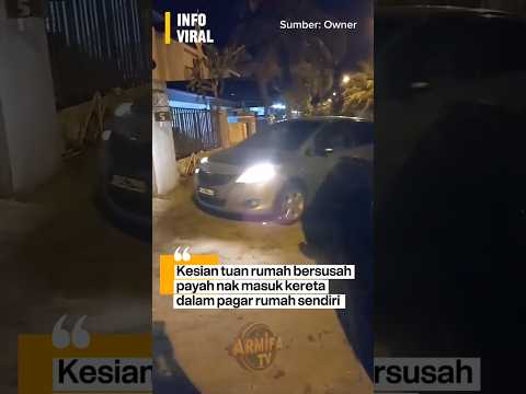 Sampai kuat bunyinya nak masuk pagar rumah sendiri akibat ada jiran perangai main parking ikut suka thumbnail