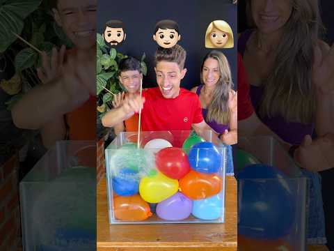 Quem estourar o balão com corante perde?!😱 #shorts #challenge thumbnail