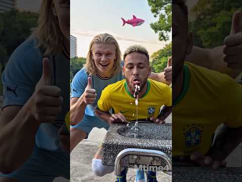 When Neymar Finds a Water Fountain 😂⛲ #football #haaland #parody thumbnail