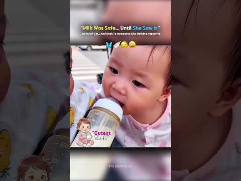 He Slept Peacefully With His Milk 🍼😴 | She Took Her Chance 😄 | A Tiny Moment Of Perfect Mischief✨ thumbnail