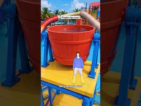 When You Stand Under The Giant Water Bucket At The Water Park ? #shorts #relatable thumbnail