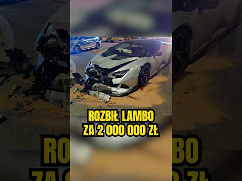 🏎️ Lamborghini za 2 000 000 zł rozbite podczas kolizji w Krakowie ⚠️ #lamborghini #krakow #policja thumbnail