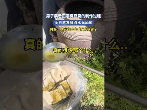 男子展示正宗臭豆腐的製作過程，全自然發酵鹵水無添加，網友：以後我再也不吃臭豆腐了 #共鳴 #大熱門 thumbnail