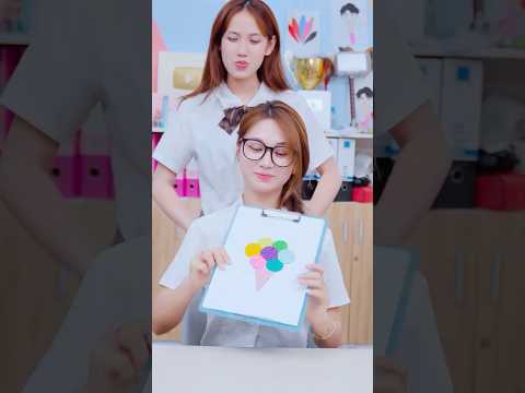 Tips for quickly drawing a colorful ice cream cone 🏳️‍🌈🎨 #anhchinh#drawing #drawingtricks #tips thumbnail