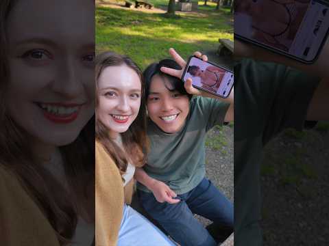 一緒に写真撮ろう Let's take a photo together #夫婦 #カップル #couplecomedy thumbnail