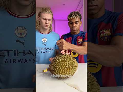 Yamal Tries the Fruit Cutting Challenge While Haaland Watches? #funny #challenge #haaland thumbnail