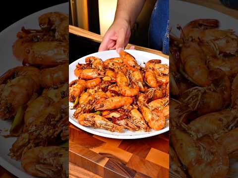 Spicy Mala River Prawns #food #mukbang #shorts thumbnail