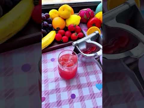 How to make fresh juice at home. ▶️ Extra Large Stainless Steel Manual Juicer ( # 3089 ) thumbnail