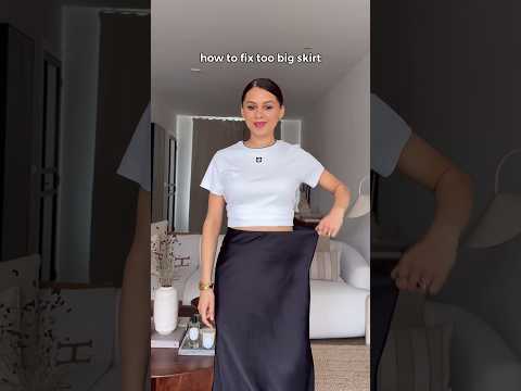 How to fix a too big skirt 🤎🤯 | YES or NO? #howto #outfitideas thumbnail