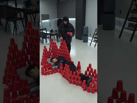 Smashing a Cup Tower Prank #beatbox #tiktok thumbnail