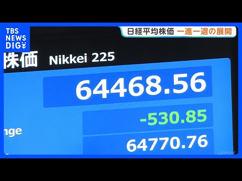 日経平均株価“一進一退”の展開　一時500円以上値下がりも+40円の6万5039円で午前の取引終了｜TBS NEWS DIG thumbnail