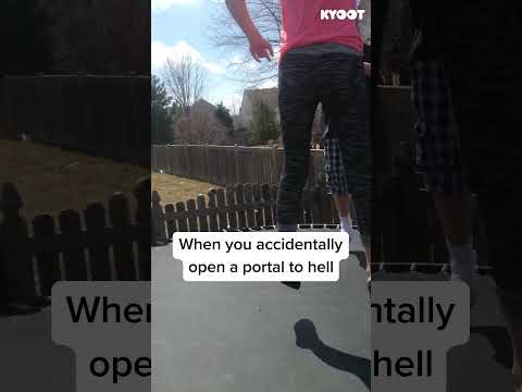 Watch this trampoline just give up! ? #fails #trampoline #funny #jump #shorts thumbnail