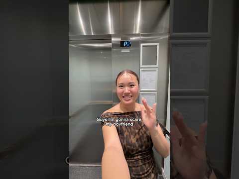 Elevator scare gone wrong😩 #couple #couples #couplecomedy #funny #funnyvideo #comedy #fun thumbnail