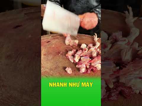 Tay nghề chặt thịt gà đỉnh cao ở chợ truyền thống thumbnail