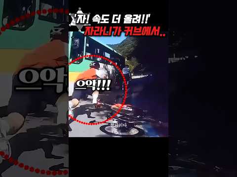'자! 속도 더 올려!!' 커브길에서 가속으로 달리던 자라니 참교육 thumbnail