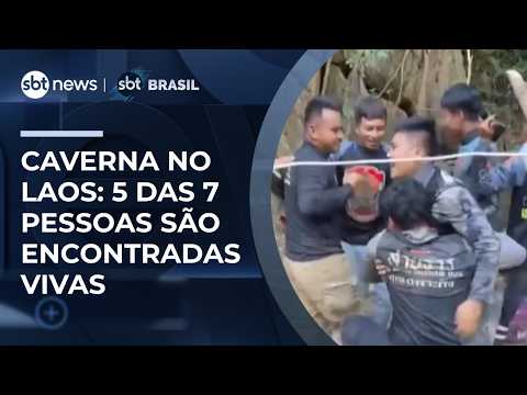Caverna no Laos: 5 homens são encontrados vivos durante operação de resgate | #SBTBrasil thumbnail