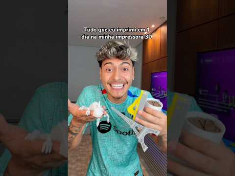 Tudo que eu imprimi em 1 dia na minha impressora 3D 😱 thumbnail