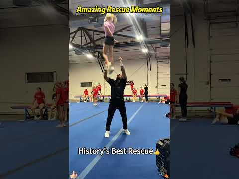 Amazing Rescue Moments#sportstiktok #gymnastics #spotter #activated #reflexes #reaction #save thumbnail