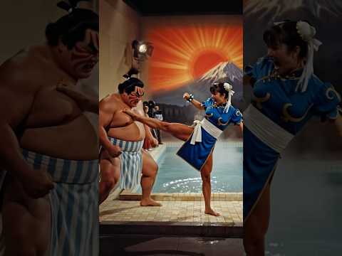 Chun-Li vs. E. Honda Fight | The Lost Super Panavision Film Set Street Fighter #streetfighter thumbnail
