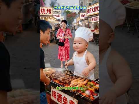 #萌娃搞笑#烧烤#味道好极了你们想吃吗 #想吃的来吧 抖音小助手#搞笑#萌娃#特效#shorts thumbnail