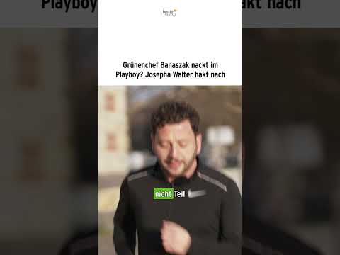 Grünenchef Banaszak nackt im Playboy? Josepha Walter hakt nach | heute-show #shorts thumbnail