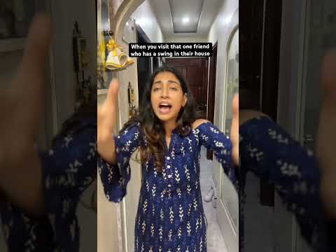 Side hato sab mijhe zor se jhoola jhoolna bai?? #comedy #funny #swing #jhoola #friends #house thumbnail