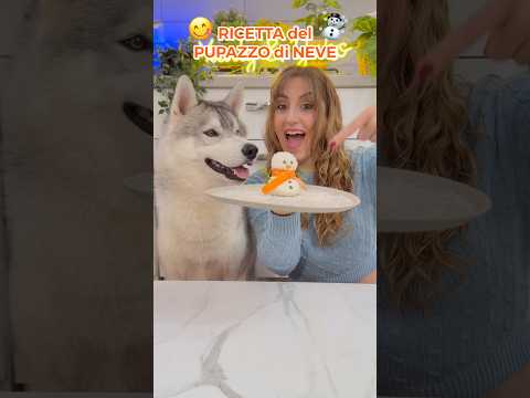 RICETTA del PUPAZZO di NEVE per CANI 😋☃️❄️ #ricetta #food #cibo #cani #dog thumbnail