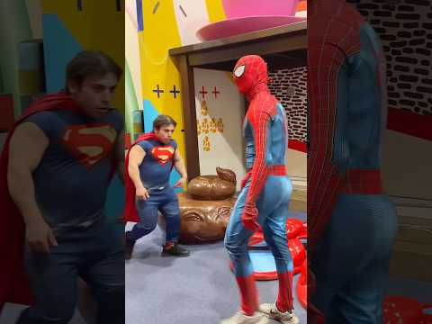 Spiderman and Superman funny video🤣 #spiderman thumbnail