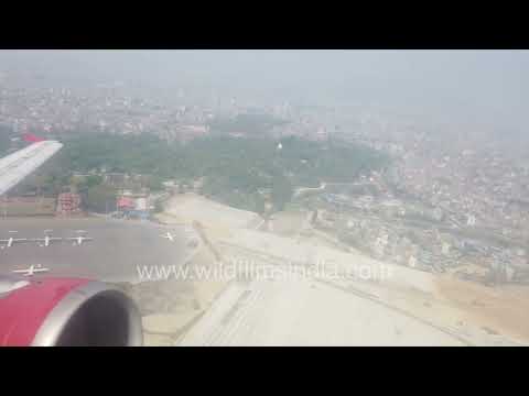 Tribhuvan International Airport and Kathmandu seen from above | Nepal thumbnail