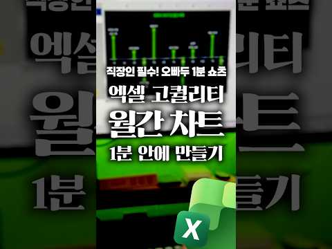 엑셀 '월간 플랜 차트', 1분 안에 만드는 법⚡️#shorts thumbnail